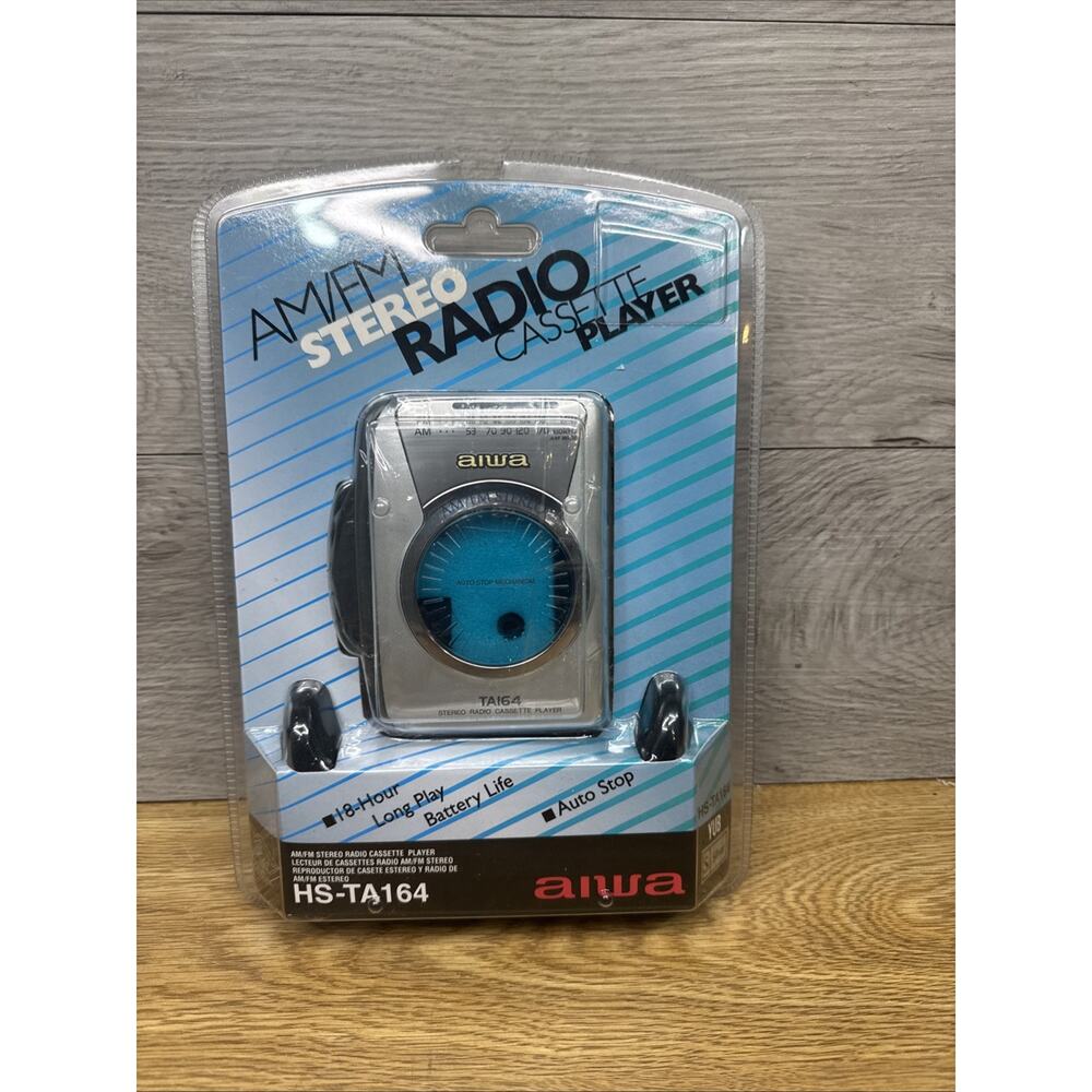 Aiwa Personal AM/FM Radio Cassette Player Headphones HS-TA164 NEW SEALED
